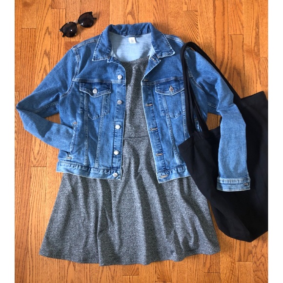 H&M Grey Spandex Skater Dress - Picture 1 of 5